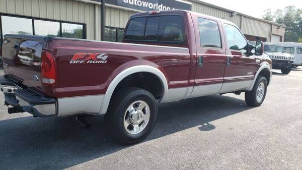 2005 FORD F250--LARIAT--CREW CAB--4WD--DIESEL--180K MILES--BURGANDY for sale in Lenoir, NC – photo 5