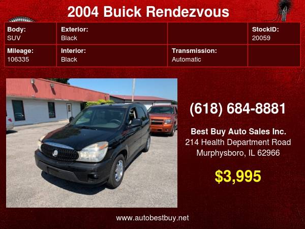 2004 Buick Rendezvous CXL AWD 4dr SUV Call for Steve or Dean - cars... for sale in Murphysboro, IL
