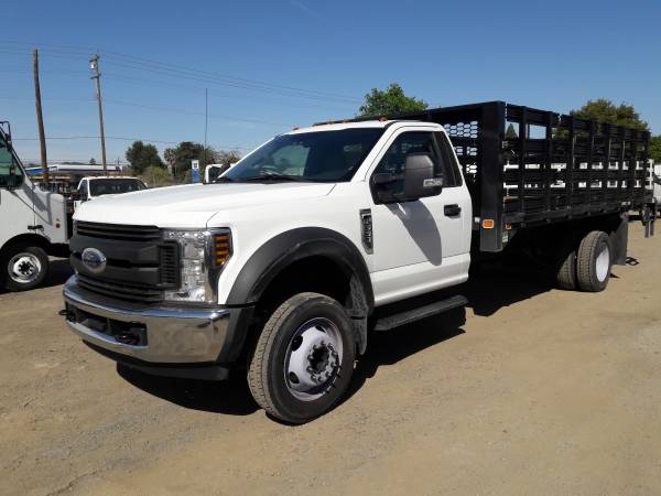2018 FORD F550 16ft STAKE FLATBED WITH LIFTGATE 6 8L V10 MILES for sale in San Jose, CA – photo 3