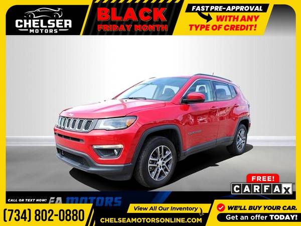 $281/mo - 2017 Jeep New Compass Latitude 4WD! - Easy Financing! -... for sale in Chelsea, MI