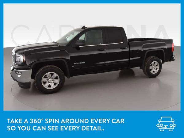 2018 GMC Sierra 1500 Double Cab SLE Pickup 4D 6 1/2 ft pickup Black for sale in Green Bay, WI – photo 3