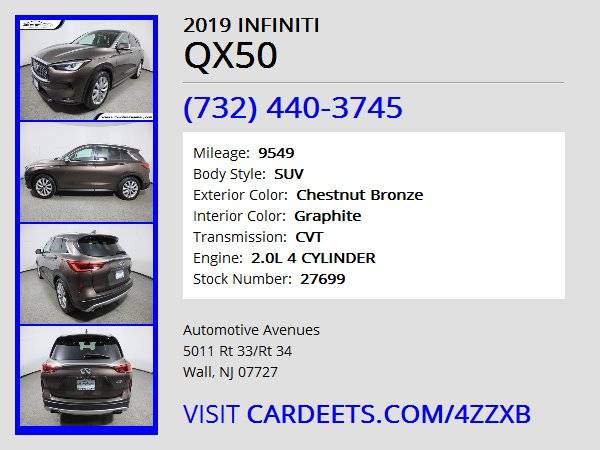 2019 INFINITI QX50, Chestnut Bronze - - by dealer for sale in Wall, NJ – photo 22