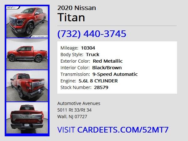 2020 Nissan Titan, Red Metallic - - by dealer for sale in Wall, NJ – photo 22
