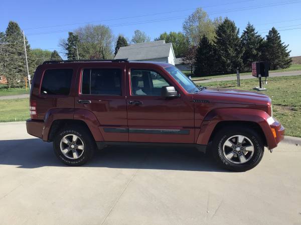 Red 2009 Jeep Liberty Sport 4x4 (44, 000 miles) - - by for sale in WAUKEE, IA – photo 4
