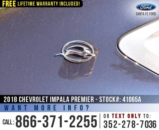 18 Chevrolet Impala Premier Onstar, Remote Start, Camera for sale in Alachua, FL – photo 9