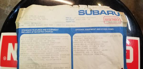 Subaru SVX,Subaru 1992 .. for sale in Belmont, CA – photo 6