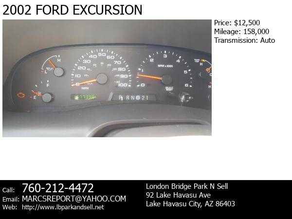 2002 FORD EXCURSION - - by dealer - vehicle automotive for sale in Lake Havasu City, AZ – photo 8