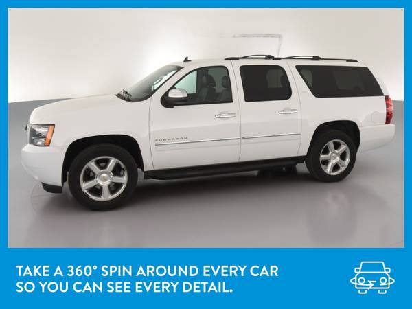2014 Chevy Chevrolet Suburban 1500 LTZ Sport Utility 4D suv White for sale in Cleveland, OH – photo 3