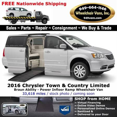 2016 Chrysler Town & Country Limited Platinum Wheelchair Van BraunA... for sale in LAGUNA HILLS, AZ