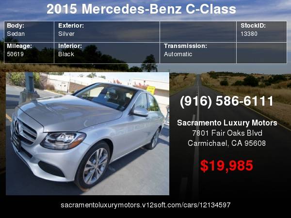 2015 Mercedes-Benz C-Class C 300 LOW MILES C300 LOADED WARRANTY BAD... for sale in Carmichael, CA – photo 23