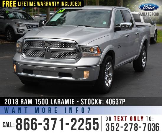 2018 RAM 1500 LARAMIE 4WD *** Apple CarPlay, SiriusXM, Bluetooth ***... for sale in Alachua, FL – photo 3