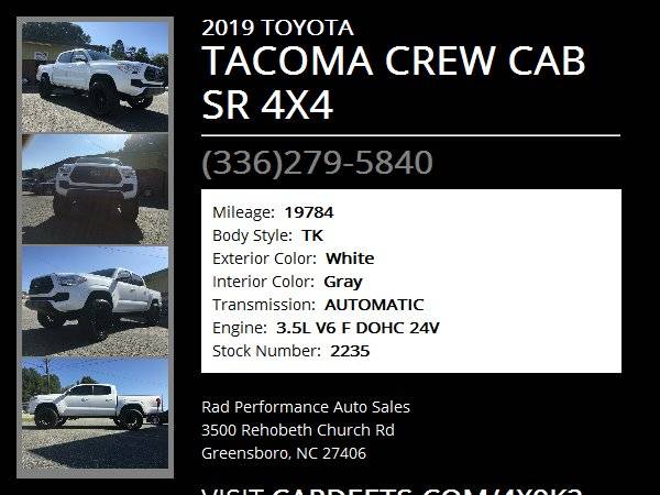2019 TOYOTA TACOMA CREW CAB SR 4X4 - cars & trucks - by dealer -... for sale in Greensboro, NC – photo 22
