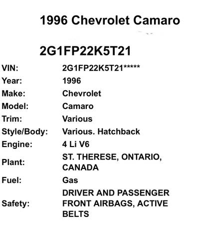 1996 Chevy Camaro for sale in Flemington, NJ – photo 3