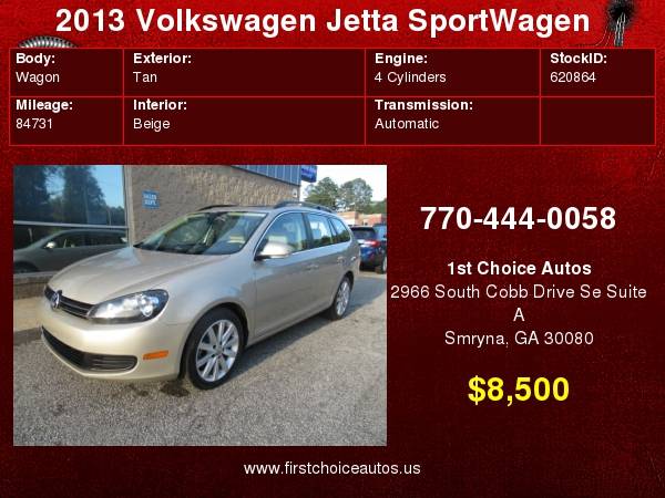 2013 Volkswagen Jetta SportWagen 4dr DSG TDI for sale in Smryna, GA – photo 5