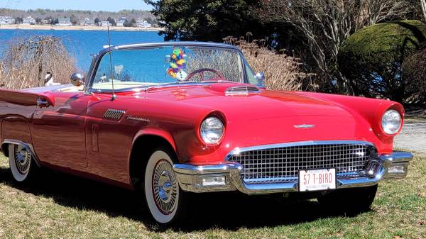 1957 Red Ford Thunderbird Convertible Body Off Resto EX CONDITION for sale in Marion, MA – photo 3