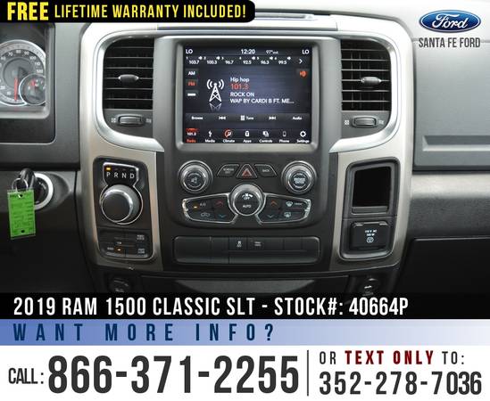 2019 RAM 1500 CLASSIC SLT 4WD *** Bluetooth, Camera, SiriusXM *** -... for sale in Alachua, FL – photo 12