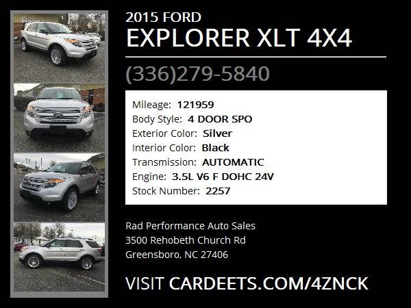 2015 FORD EXPLORER XLT 4X4 - - by dealer - vehicle for sale in Greensboro, NC – photo 22