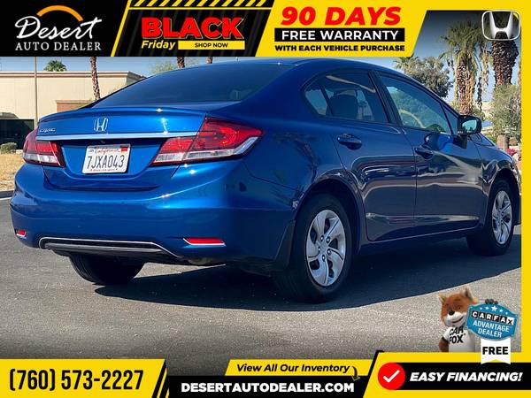 2014 Honda Civic LOW MILES LX Sedan without the headache - cars &... for sale in Palm Desert , CA – photo 5