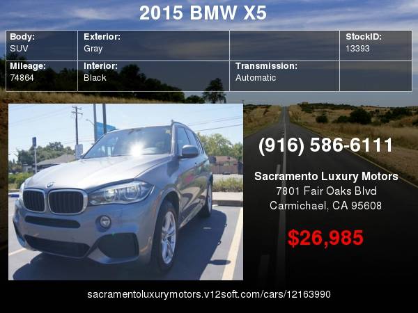 2015 BMW X5 xDrive35i AWD 74K MILES LOADED WARRANTY with for sale in Carmichael, CA – photo 17