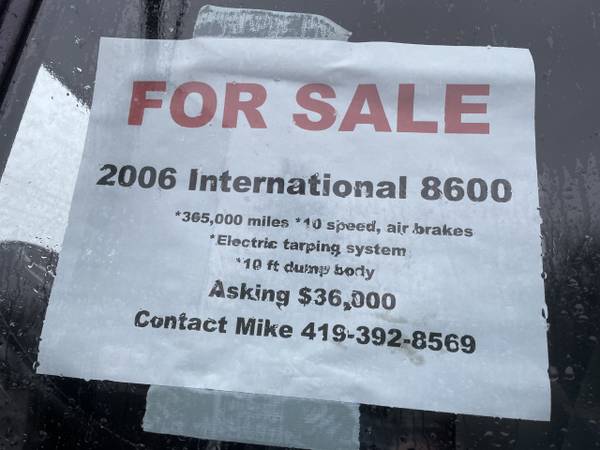 2006 international dump truck - cars & trucks - by owner - vehicle... for sale in Toledo, OH – photo 2