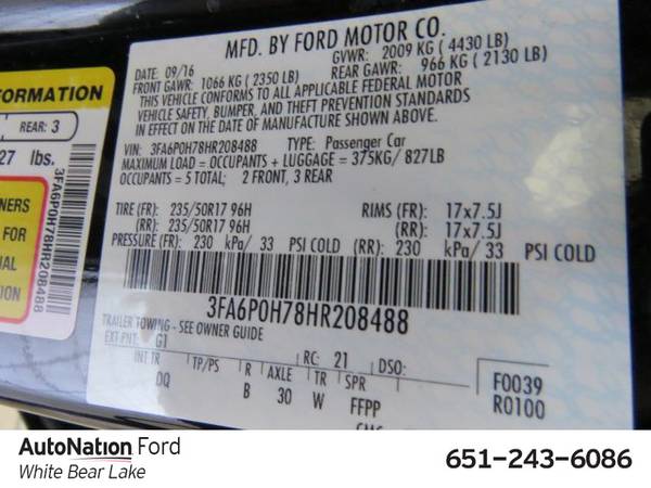 2017 Ford Fusion SE SKU:HR208488 Sedan for sale in White Bear Lake, MN – photo 21
