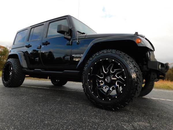 LIFTED 14 JEEP WRANGLER SAHARA 6 SPEED MANUAL 3.6L 4X4 20X12 NEW... for sale in KERNERSVILLE, NC – photo 2