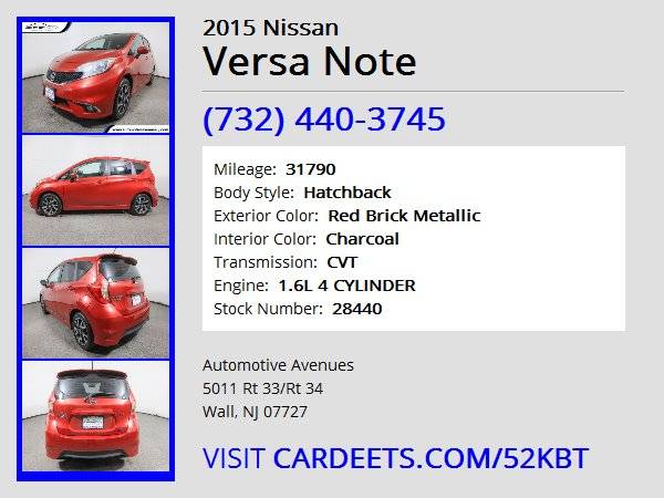 2015 Nissan Versa Note, Red Brick Metallic - - by for sale in Wall, NJ – photo 22