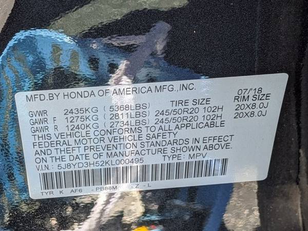 2019 Acura MDX w/Technology Pkg SKU: KL000495 SUV for sale in Torrance, CA – photo 21