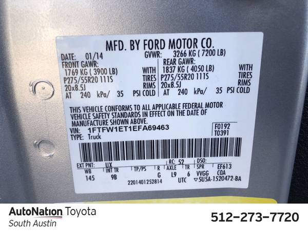 2014 Ford F-150 Platinum 4x4 4WD Four Wheel Drive SKU:EFA69463 -... for sale in Austin, TX – photo 14