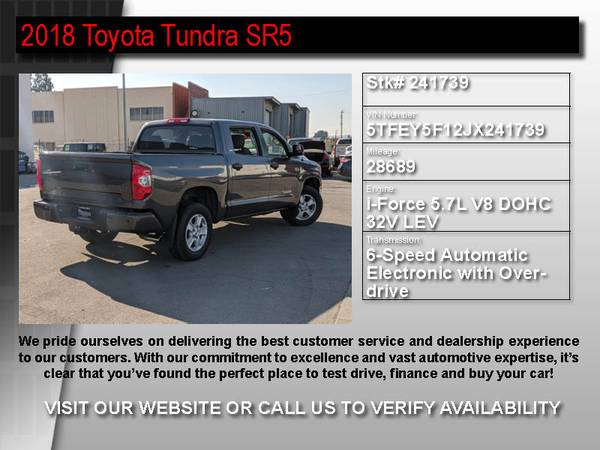 _ Toyota Tundra SR5 We work with ALL CREDIT 18 truck - cars & trucks... for sale in Van Nuys, CA – photo 2