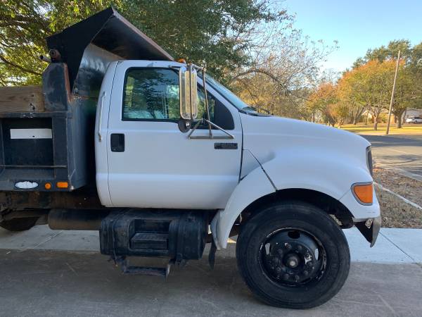 2002 Ford F650 5yd Dump Truck Single Axle CAT 7.2 * Low Miles - cars... for sale in Austin, TX – photo 2
