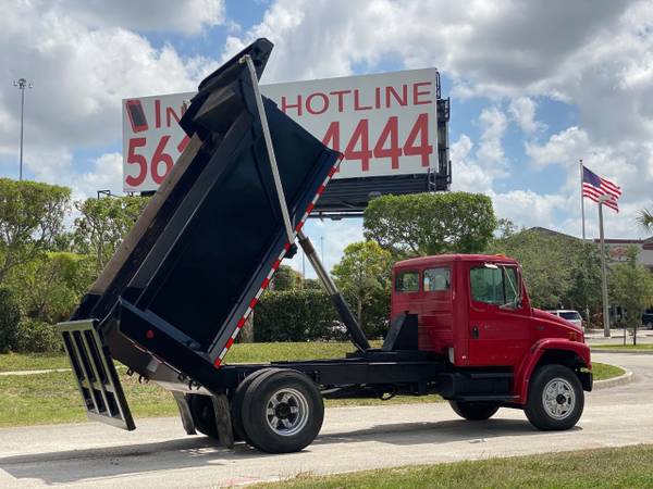 1997 Freightliner FL-80 Dump Truck 5 9 Cummins Red - cars & for sale in West Palm Beach, FL – photo 16