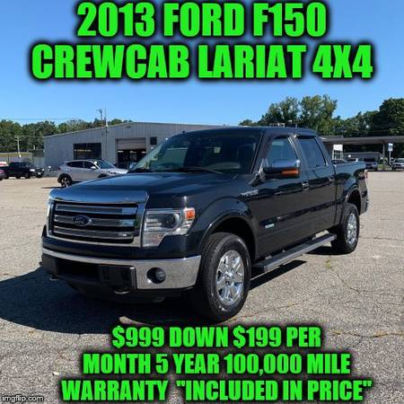 !!*2013 FORD F150 LARIAT CREWCAB 4X4 PICKUP*!! - cars & trucks - by... for sale in Rowley, MA