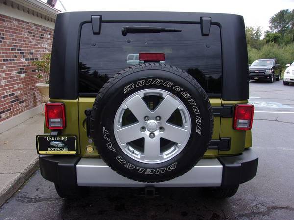2008 Jeep Wrangler Unlimited Sahara 4x4, 127k Miles, Auto, Green, Nice for sale in Franklin, VT – photo 4