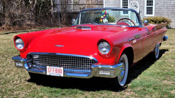1957 Red Ford Thunderbird Convertible Body Off Resto EX CONDITION for sale in Marion, MA – photo 4