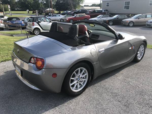 2003 BMW Z4 Automatic Grey over Red Leather Excellent Condition for sale in Palmyra, PA – photo 6