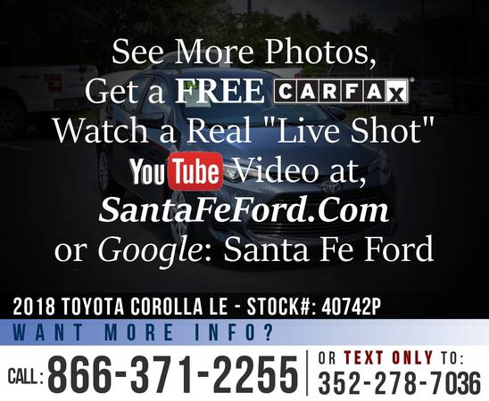 *** 2018 TOYOTA COROLLA LE *** Backup Camera - Touchscreen - cars &... for sale in Alachua, FL – photo 22