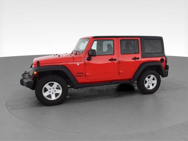 2017 Jeep Wrangler Unlimited Sport SUV 4D suv Red - FINANCE ONLINE -... for sale in Chatham, IL – photo 4
