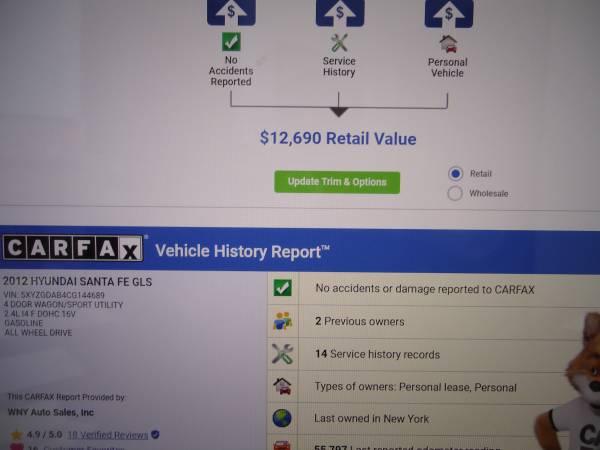 2012 Hyundai Santa Fe GLS AWD 55k Miles - New Tires & Brakes for sale in Tonawanda, NY – photo 22