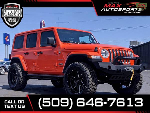$743/mo - 2020 Jeep Wrangler Unlimited MAXED OUT SAHARA - LIFETIME... for sale in Spokane, ID – photo 3