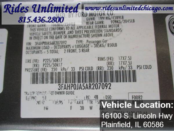 2010 Ford Fusion SEL for sale in Plainfield, IL – photo 18
