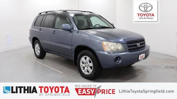 2003 Toyota Highlander 4x4 4dr 4-Cyl 4WD SUV - cars & trucks - by... for sale in Springfield, OR