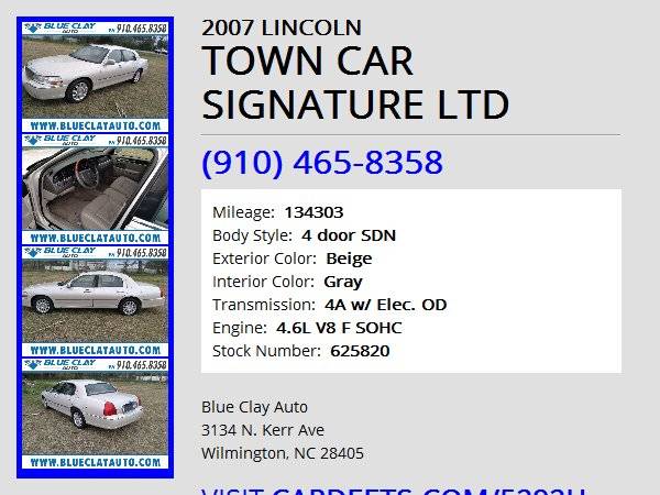 2007 LINCOLN TOWN CAR SIGNATURE LTD - - by dealer for sale in Wilmington, NC – photo 17