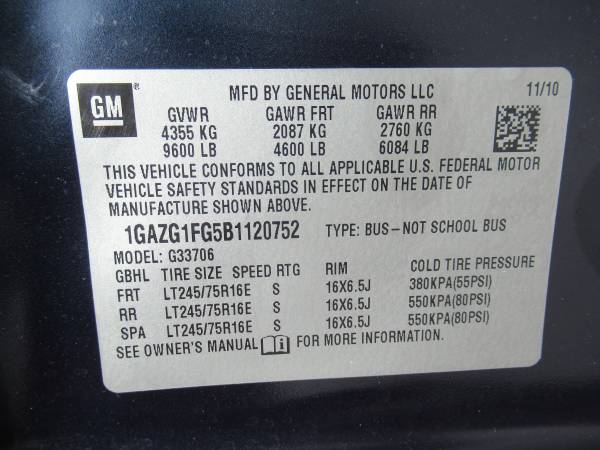 2011 Chevrolet Express 3500 LT 15 Passenger----37K Miles!!!! - cars... for sale in Chesapeake, MD – photo 21