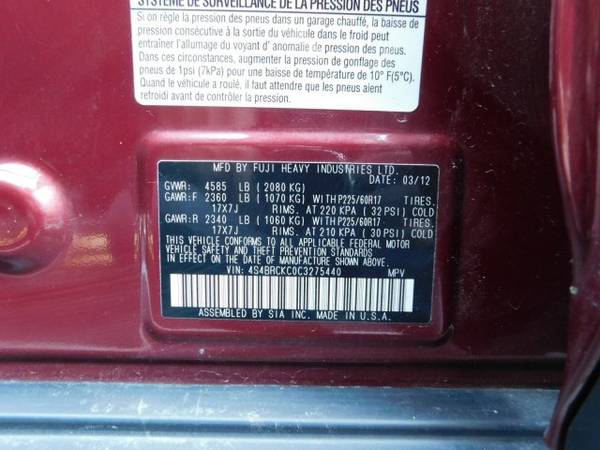 2012 Subaru Outback 2.5i Limited AWD All Wheel Drive SKU:C3275440 for sale in Johnson City, TN – photo 24