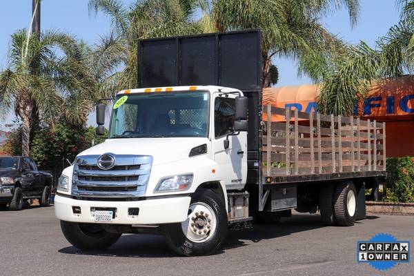 2015 Hino 268 Diesel Utility Work 26 Ft Flat Stake Bed Truck 27217 for sale in Fontana, CA – photo 3