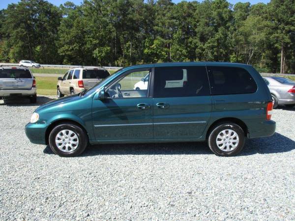 2004 Kia Sedona LX Minivan, Green, 3.5L V6, Cloth, Loaded, Seats7,112K for sale in Sanford, NC 27330, NC