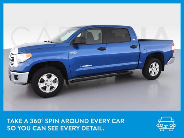 2017 Toyota Tundra CrewMax SR5 Pickup 4D 5 1/2 ft pickup Blue for sale in Arlington, TX – photo 3