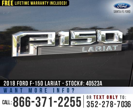 2018 Ford F150 Lariat 4WD *** Leather Seats, SYNC, Touchscreen *** -... for sale in Alachua, FL – photo 20