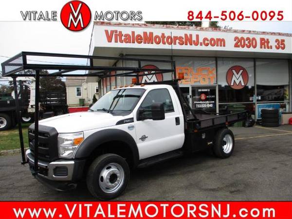 2014 Ford Super Duty F-550 DRW 9 FLAT BED 4X4 DIESEL - cars & trucks... for sale in South Amboy, PA